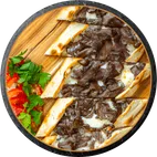 Veal Doner Pide with Mozzarella Cheese